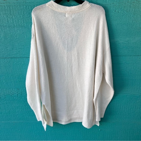H&M SOFT WOOL BLEND SWEATER V-NECK WHITE IVORY TUNIC SIZE XXL NWT - Picture 11 of 11